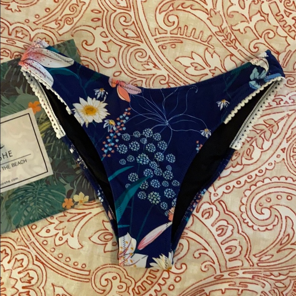 Navy Floral Bikini